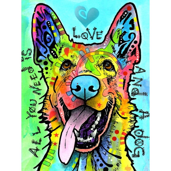 Art.com Love and a Dog Giclee Print by Dean Russo, 24" x 32"