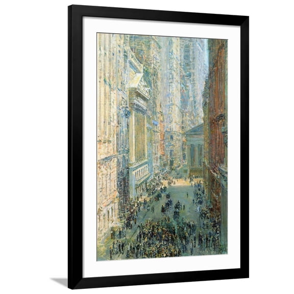 Art.com Lower Manhattan Art Print by Childe Hassam, Black Frame Wall Art, 32" x 44"