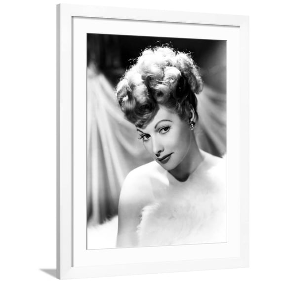 Art.com Lucille Ball, Ca. Mid-1940s Photo, White Frame Wall Art, 32" x 40"