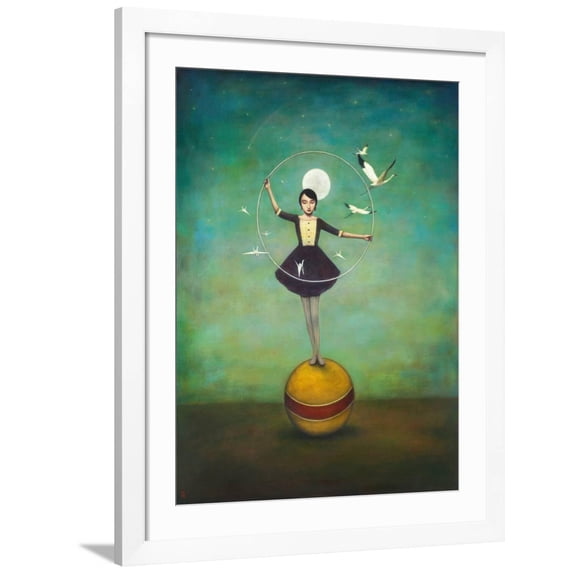 Art.com Luna’s Circle Art Print by Duy Huynh, White Frame Wall Art, 32" x 40"