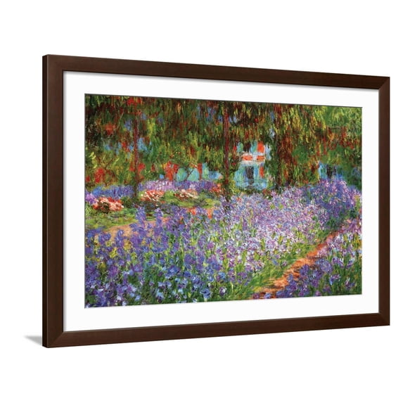 Art.com Luncheon on the Grass Art Print by Claude Monet, Brown Frame Wall Art, 44" x 32"