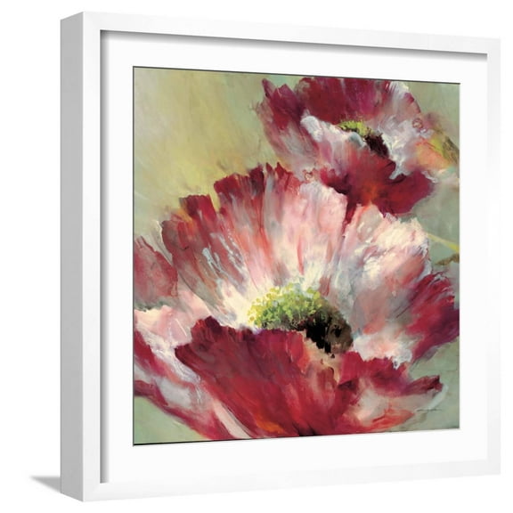 Art.com Lush Poppy Art Print by Brent Heighton, White Frame Wall Art, 21" x 21"