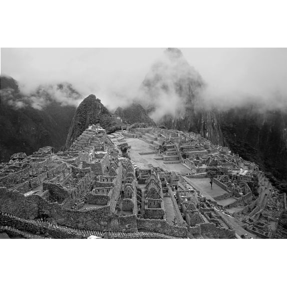 Art.com Machu Pichu Peru B/W Photo, 36" x 24"