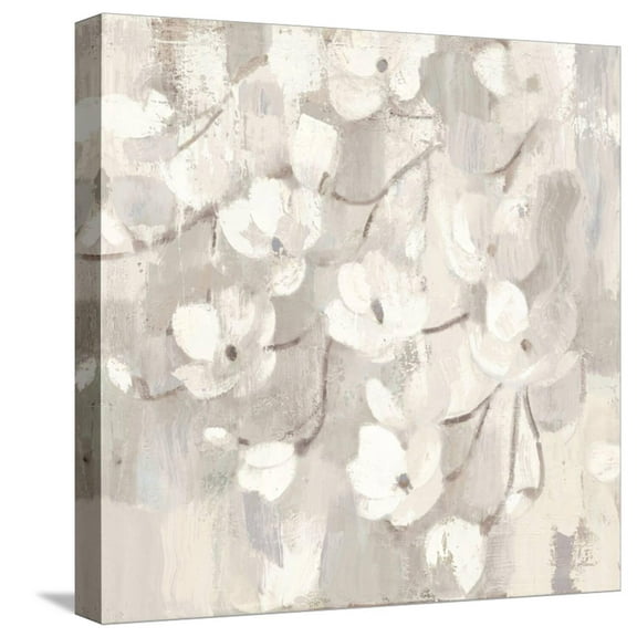 Art.com Magnolias in Spring I Neutral Stretched Canvas Print Wall Art by Albena Hristova, 16" x 16"