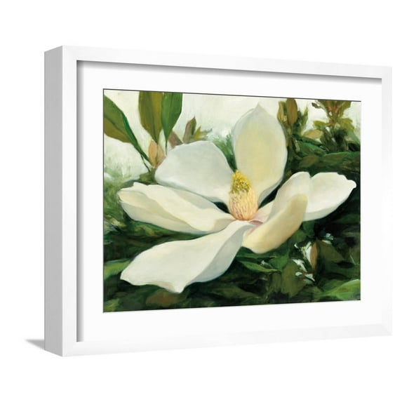 Art.com Majestic Magnolia Art Print by Julia Purinton, White Frame Wall Art, 21" x 17"