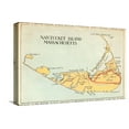 thumbnail image 1 of Art.com Map of Nantucket Island, Massachusetts Stretched Canvas Print Wall Art, 18" x 12", 1 of 4
