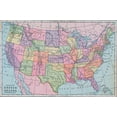 thumbnail image 1 of Art.com Map of the United States of America Giclee Print, 24" x 16", 1 of 3