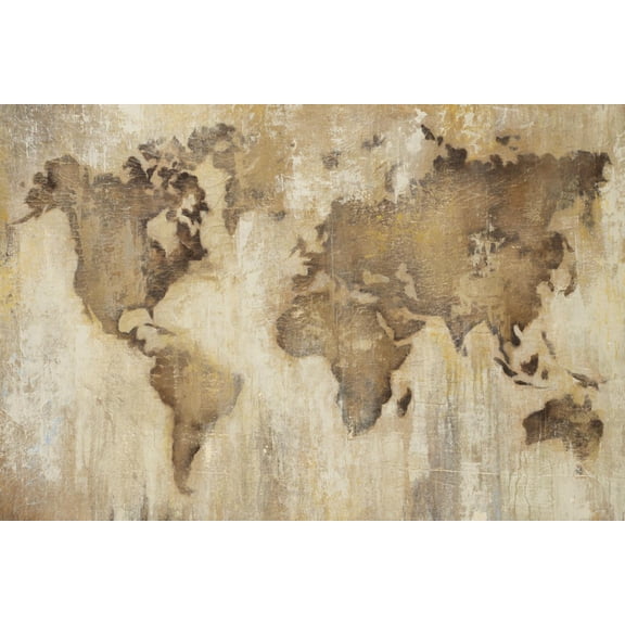 Art.com Map of the World Art Print by Liz Jardine, 18" x 12"