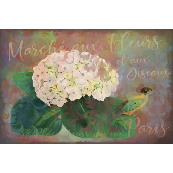 Art.com Marche? Aux Fleur - Flower Market Giclee Print by Cora Niele, 18" x 12"