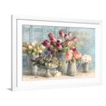 thumbnail image 1 of Art.com Marche des Fleurs Blue Gold Art Print by Danhui Nai, White Frame Wall Art, 44" x 32", 1 of 5