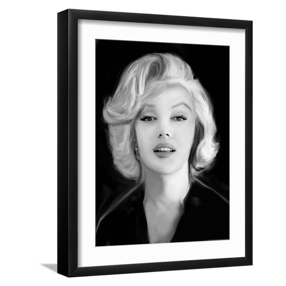 Art.com Marilyn's Whisper Art Print by Jerry Michaels, Black Frame Wall Art, 17" x 21"