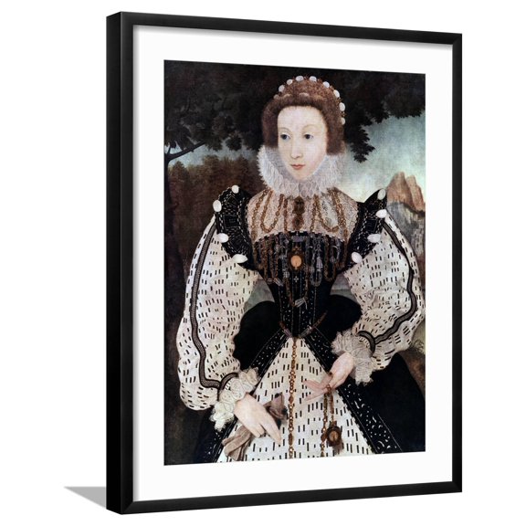 Art.com Mary, Queen of Scots, 16th Century Giclee Print, Black Frame Wall Art, 23" x 29"