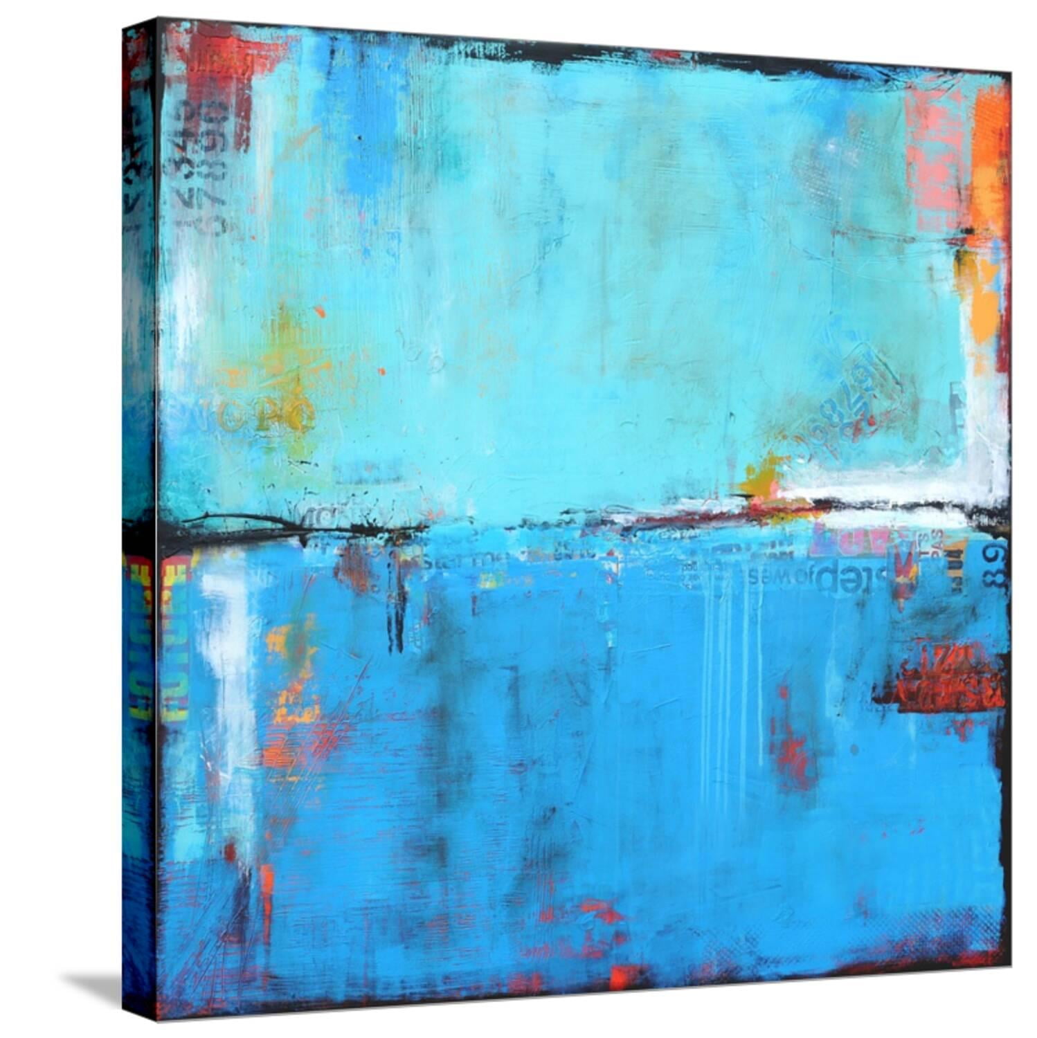 Matchbox Blues 5 Stretched Canvas Print Wall Art by Erin Ashley