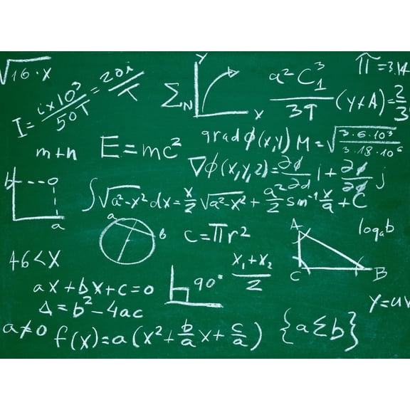 Art.com Math Formulas on School Blackboard Education Art Print by PicsFive, 32" x 24"