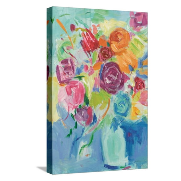 Art.com Matisse Florals Pastel Crop Stretched Canvas Print Wall Art by Farida Zaman, 12" x 18"