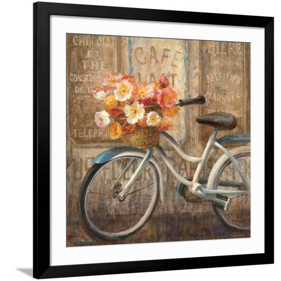 Art.com Meet Me at Le Cafe II Art Print by Danhui Nai, Black Frame Wall Art, 38" x 38"