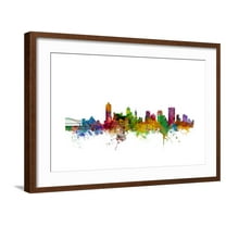 Art.com Memphis Tennessee Skyline Art Print by Michael Tompsett, Brown Frame Wall Art, 29" x 21"
