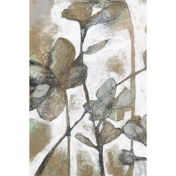 Art.com Metallic Garden I Art Print by Jennifer Goldberger, 12" x 18"
