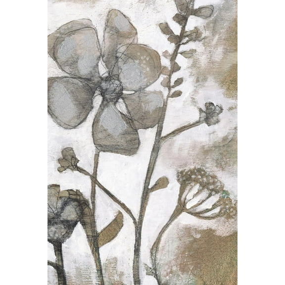 Art.com Metallic Garden II Art Print by Jennifer Goldberger, 12" x 18"