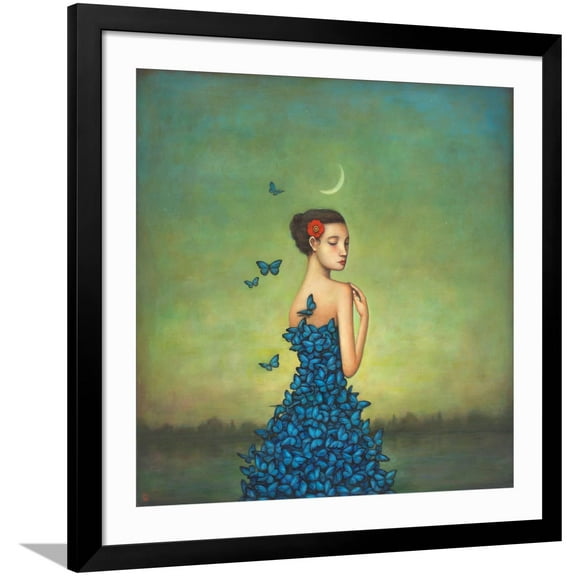 Art.com Metamorphosis in Blue Art Print by Duy Huynh, Black Frame Wall Art, 38" x 38"