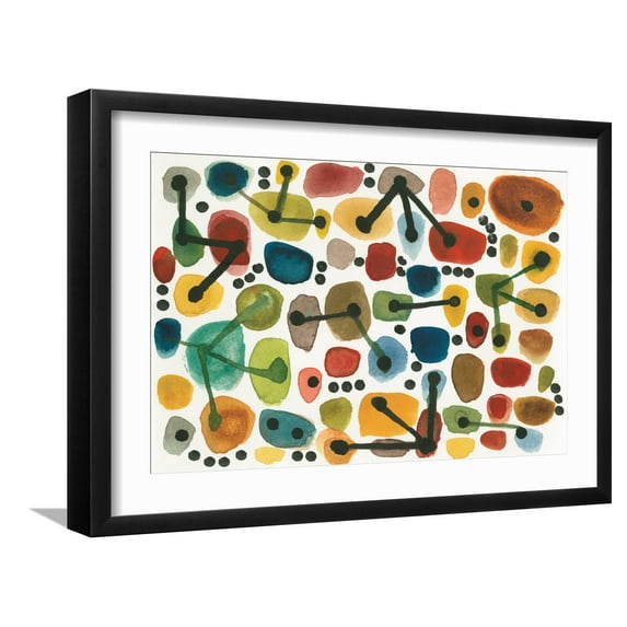Art.com Mid Century I Art Print by Cheryl Warrick, Black Frame Wall Art, 23" x 17"