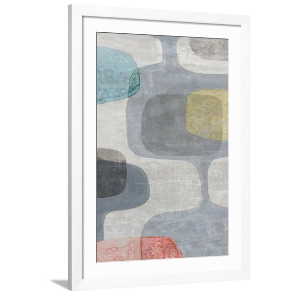 Art.com Mid Century Neutral II Art Print by Eva Watts, White Frame Wall Art, 32" x 44"
