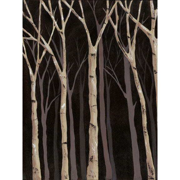 Art.com Midnight Birches I Art Print by Jade Reynolds, 12" x 16"