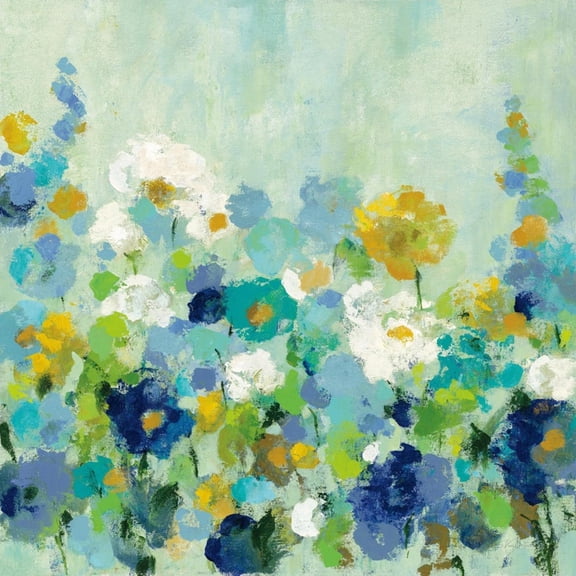 Art.com Midsummer Garden White Flowers Art Print by Silvia Vassileva, 16" x 16"