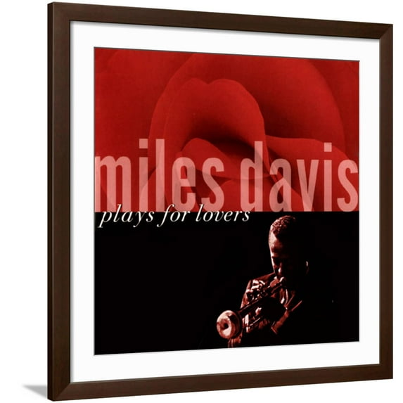 Art.com Miles Davis - Miles Davis Plays for Lovers Art Print, Brown Frame Wall Art, 38" x 38"