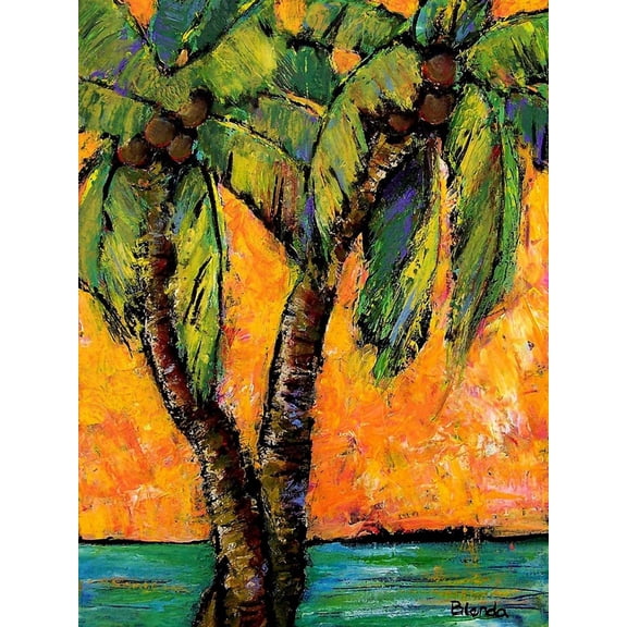 Art.com Mimosa Sky Palm Tree Art Print by Blenda Tyvoll, 18" x 24"