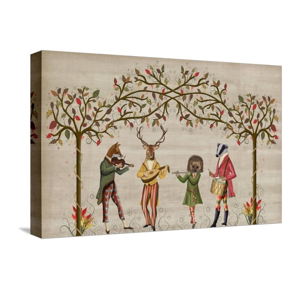 Art.com Minstrel Group Stretched Canvas Print Wall Art by Fab Funky, 18" x 12"