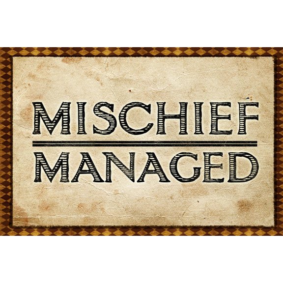 Art.com Mischief Managed Art Print, 18" x 12"