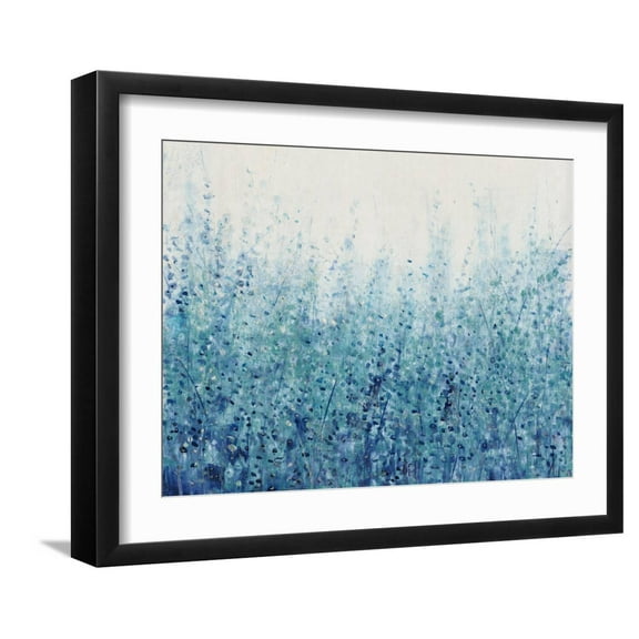 Art.com Misty Blues I Art Print, Black Frame Wall Art, 21" x 17"