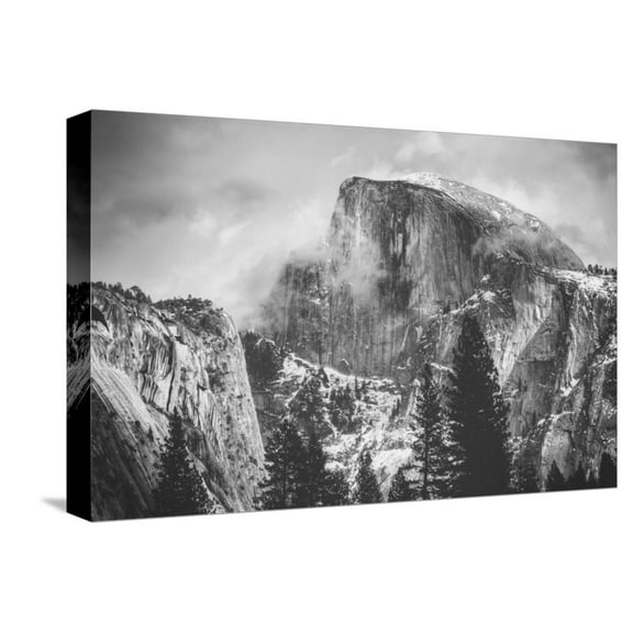 Art.com Misty Half Dome at Yosemite, California Stretched Canvas Print Wall Art by Vincent James, 18" x 12"