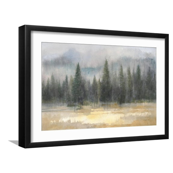 Art.com Misty Pines Art Print by Danhui Nai, Black Frame Wall Art, 23" x 17"