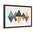 thumbnail image 1 of Art.com Mod Triangles II Retro Art Print by Michael Mullan, Brown Frame Wall Art, 44" x 32", 1 of 4
