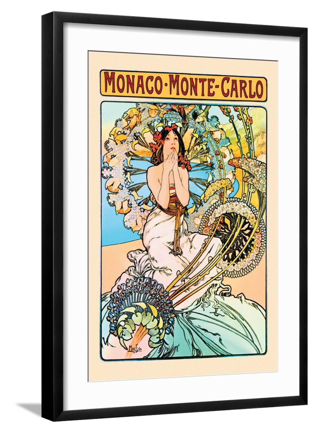 ミュシャ MONACO MONTE CARLO アートプリント 絵 絵画 額 金
