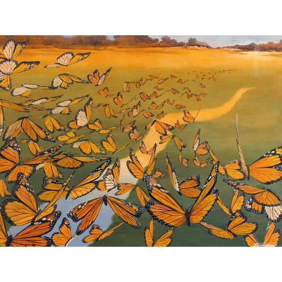 Art.com Monarch Migration Art Print by Fred Szatkowski, 16" x 12"