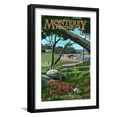 thumbnail image 1 of Art.com Monterey Peninsula, California - 17 Mile Drive Art Print by Lantern Press, Black Frame Wall Art, 17" x 23", 1 of 5