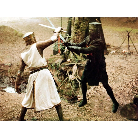 Art.com Monty Python And The Holy Grail, Graham Chapman As King Arthur, John Cleese, 1975 Photo, 24" x 18"