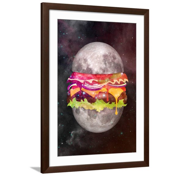 Art.com Moon Burger Art Print, Brown Frame Wall Art, 32" x 44"