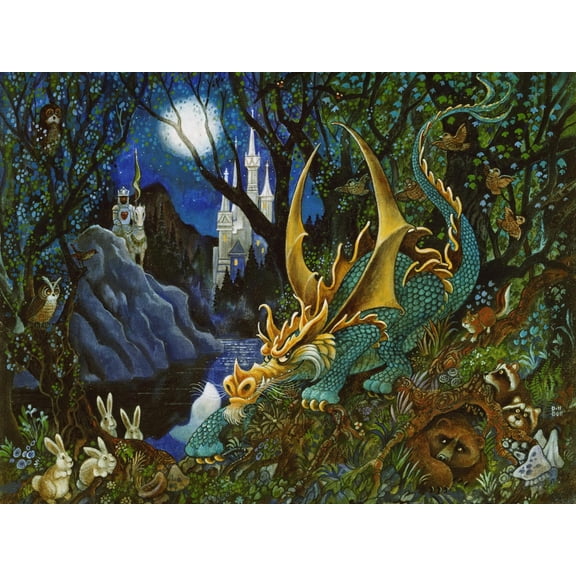 Art.com Moon Dragon Giclee Print by Bill Bell, 16" x 12"
