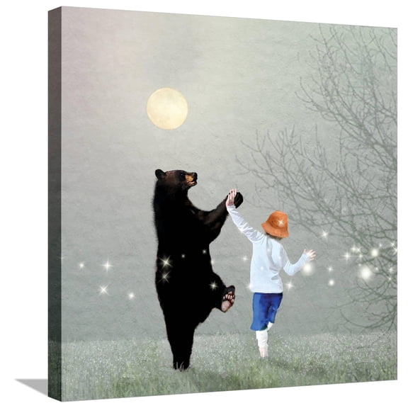Art.com Moonlight Dance Stretched Canvas Print Wall Art by Nancy Tillman, 24" x 24"
