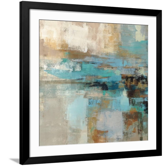Art.com Morning Fjord Square I Art Print by Silvia Vassileva, Black Frame Wall Art, 38" x 38"