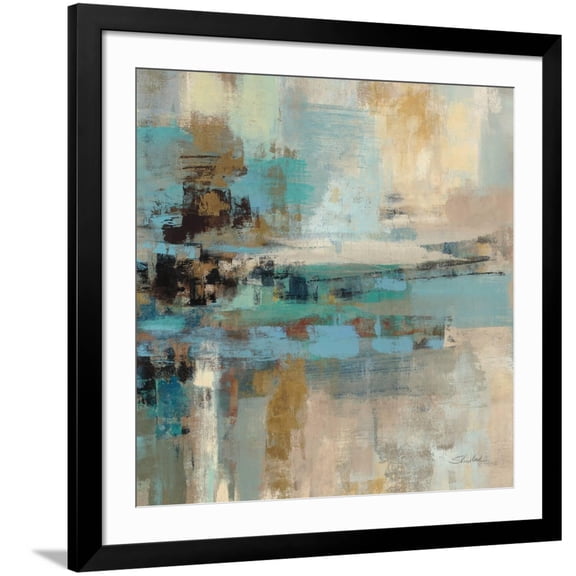 Art.com Morning Fjord Square II Art Print by Silvia Vassileva, Black Frame Wall Art, 38" x 38"
