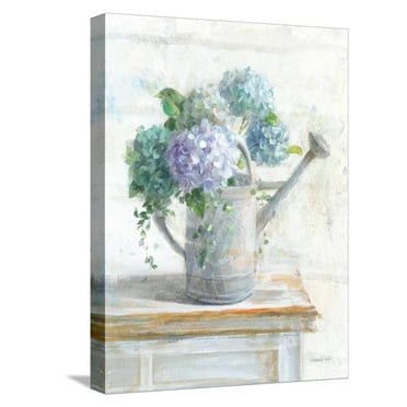 Art.com Morning Hydrangeas II Stretched Canvas Print Wall Art by Danhui Nai, 12" x 16"
