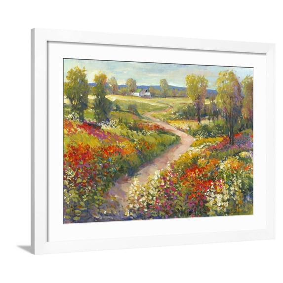 Art.com Morning Walk II Art Print by Tim OToole, White Frame Wall Art, 40" x 32"