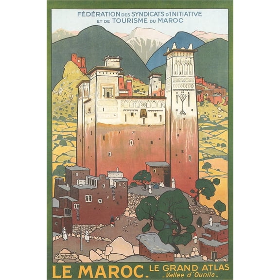 Art.com Morocco Travel Poster Art Print, 24" x 36"