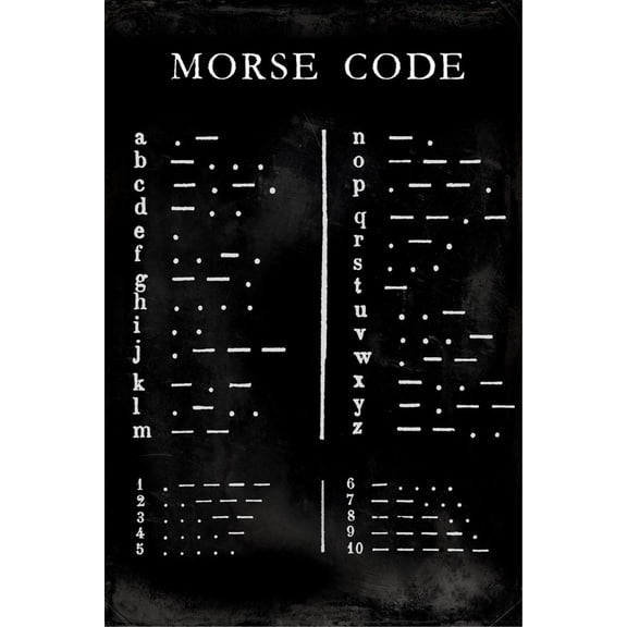 Art.com Morse Code Chart Art Print by Vision Studio, 12" x 18"