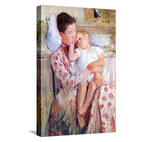 Art.com Mother and Child Stretched Canvas Print Wall Art by Mary Cassatt, 12" x 18"